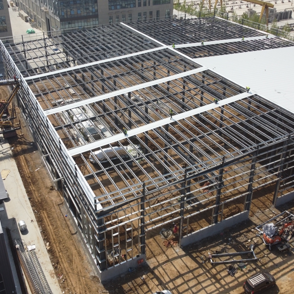 Prefab Support Structure Prefab Steel Structure Workshop Multi-Span with Crane Support