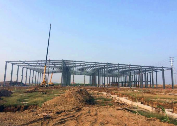 Large Span PEB Steel Buildings with H Section Columns and Beams